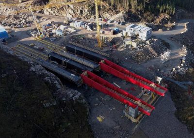 WKS Duna Polska - Two launching steel nose for Rossevann bridge along E39 motorway in Norway